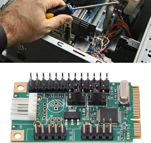 Karlak PCIe to 2 Serial Ports Controller Card High Speed Dual Serial Communication Expansion Card for and Systems in Kuwait