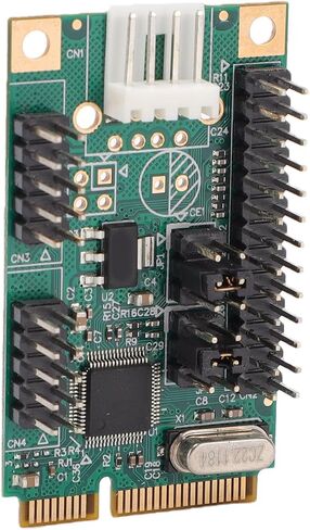 Karlak PCIe to 2 Serial Ports Controller Card High Speed Dual Serial Communication Expansion Card for and Systems in Kuwait