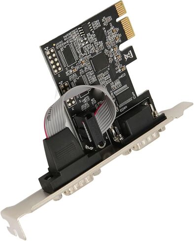 2 Port PCI Express RS232 Serial Port Card with Dual DB9 Expansion Slots for Desktop PCs and Industrial Equipment in Kuwait