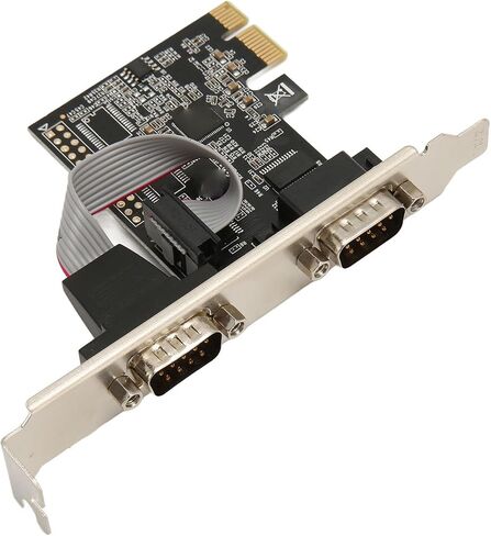 2 Port PCI Express RS232 Serial Port Card with Dual DB9 Expansion Slots for Desktop PCs and Industrial Equipment in Kuwait