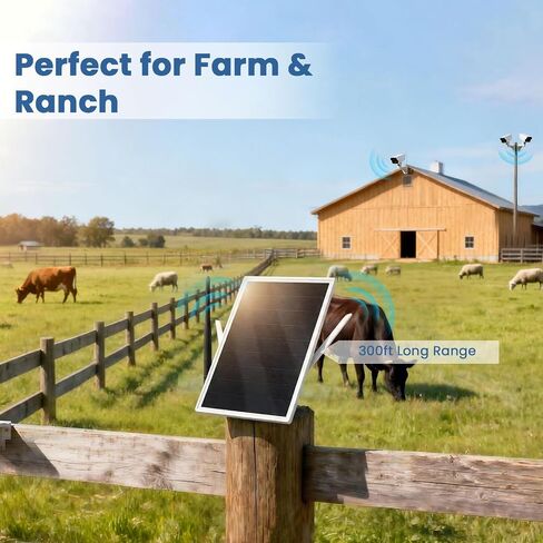 Solar WiFi Extender Outdoor Signal Booster, Solar-Powered WiFi Repeater Long Range 300FT Waterproof Wireless Signal Booster for Farm/Villa/Security Camera, Meshtastic Solar WiFi Extender in Kuwait