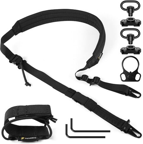QD Sling 2 Point Gun Sling with HK Hook & Soft Shoulder Pad – Tactical Rifle Sling for Hunting & Quick Adjust Strap in Kuwait