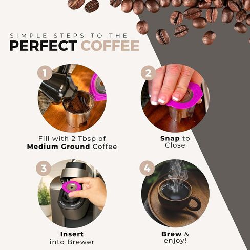 Cafe Flow Stainless Steel Reusable K Cup, 2-Pk by Perfect Pod - Refillable Capsule Cup Metal Coffee Filter for Keurig 1.0, Keurig 2.0, K-Duo, K-Mini and Select Models (See Full Compatibility Chart) in Kuwait