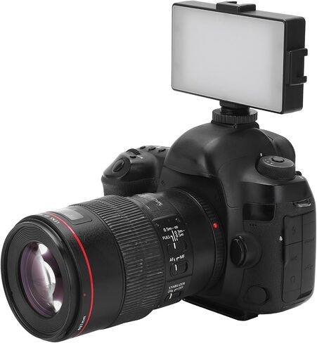K104 Portable On Camera Double Light Temperature Fill Light for Live Streaming Black Plastic Light for Live Photography in Kuwait