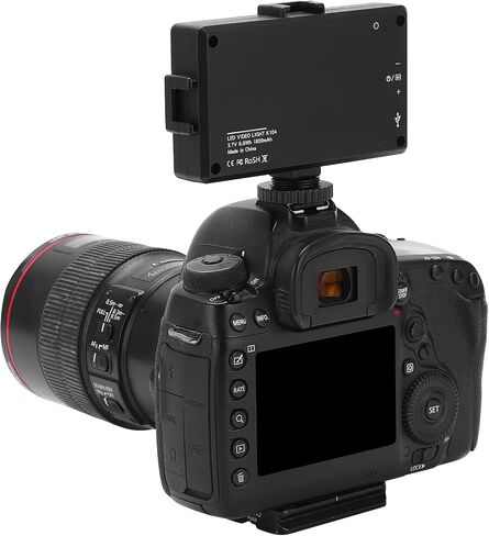K104 Portable On Camera Double Light Temperature Fill Light for Live Streaming Black Plastic Light for Live Photography in Kuwait
