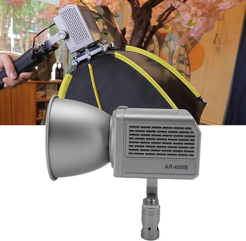 COB Video Light Portable 55W LED Handheld Dimmer for Outdoor Photography, 9000lx, 5600K - Silver in Kuwait