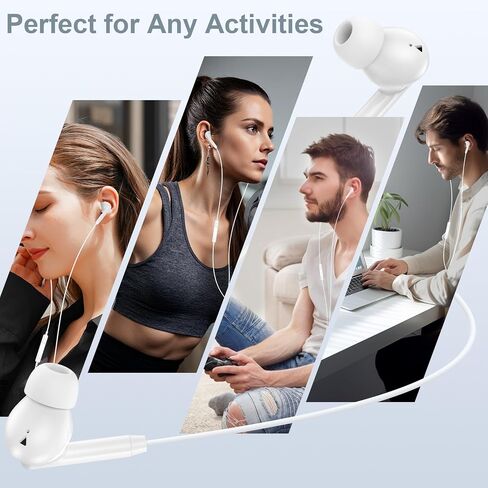 USB C Headphones, 2 Pack Wired Earbuds for Samsung S26Ultra S26+ S25 in Kuwait