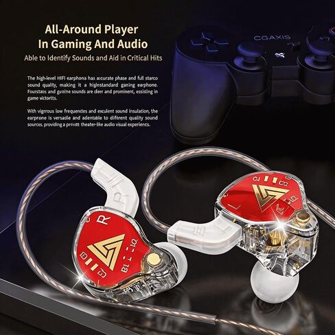 【 Delay Free&9D Surround Sound Quality - 2026 new Model】 Gaming in Ear Noise Cancelling Wired Headphones, Computer Gaming Wired Headphones with Microphone, Used for Sports Running, Hip-hop in Kuwait