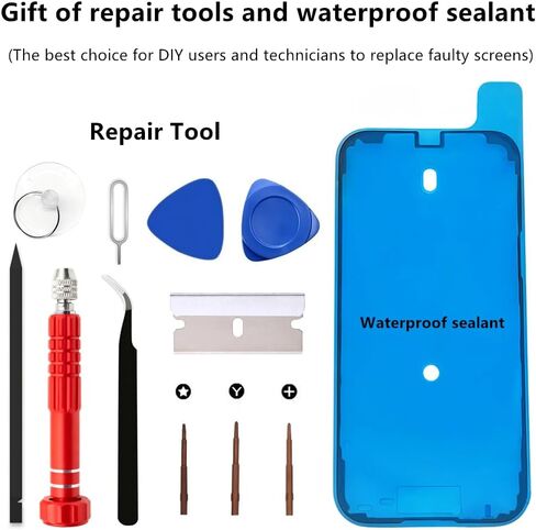 OLED for iPhone 17 Air Screen Replacement Kit [Soft OLED,NOT LCD] 6.5'' Full HD Display 3D Touch Digitizer Assembly A3260 A3516 A3517 A3518 with Repair Tools and Waterproof sealant in Kuwait