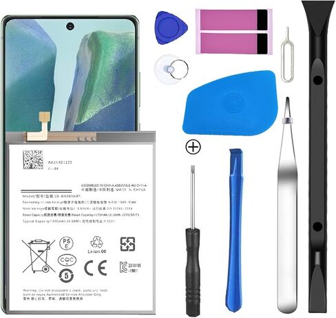 Galaxy Note 20 Battery Replacement,Upgraded New Battery for Samsung Galaxy Note 20 5G SM-N980 SM-N980F SM-N981U with Adhesive Tape Professional Tool Kit in Kuwait