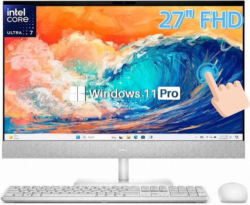 Dell All-in-One Desktop Computer 27" Touchscreen Core Ultra 7 355 64GB RAM in Kuwait
