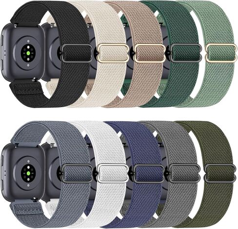 10 Pack Watch Bands for Veryfit IDW13/IDW16/IDW19 Smartwatch,22mm Soft Stretchy Nylon Sports Strap for Fitpolo IDW13/Woneligo W13/FITVII HM57,ENOMIR/TOOBUR/MILOUZ/Gydom/Faweio IDW19 in Saudi Arabia