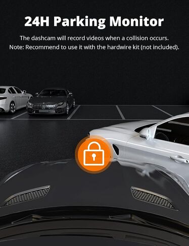 Kingslim D4 Dual Dash Cam with Built-in WiFi GPS, Front 4K/2.5K Rear 1080P for Cars , 3" IPS Touchscreen 170° FOV Dashboard Camera with Sony Starvis Sensor, Support 256GB Max in Kuwait