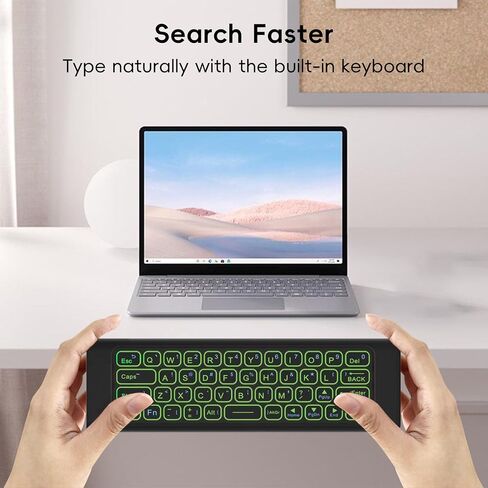 iPazzPort Aluminum Air Mouse with Mini Keyboard, RGB Backlit in Kuwait