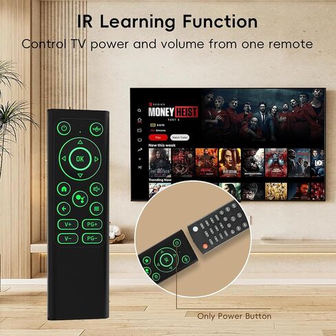 iPazzPort Aluminum Air Mouse with Mini Keyboard, RGB Backlit in Kuwait
