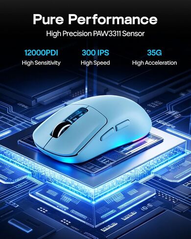 EPOMAKER Ajazz AK820 Pro 75% Wireless Mechanical Keyboard with TFT Smart Display&Knob+NEX Lite Wireless Gaming Mouse w/Screens & RGB Charging Dock in Kuwait