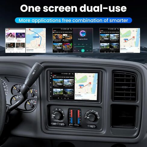 8Core 4G+64G ROM Android 13 Car Radio for 2003-2006 Chevy Silverado: Hummer H2 2003-2007, GMC Siera Yukon 2003-2006, CarPlay Android Auto WiFi Bluetooth GPS 1080P Backup Camera FM AM DSP 36EQ in Saudi Arabia