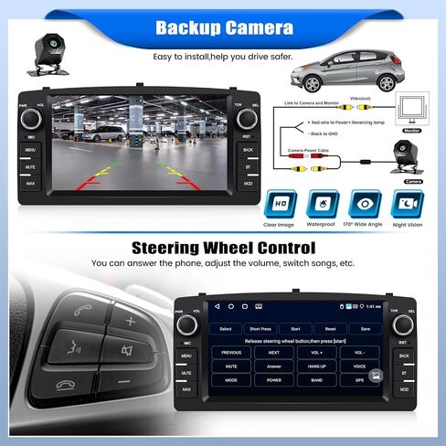 [4+64G] Android 15 Car Radio Stereo for Toyota Corolla E120 E130 2000-2008 in Kuwait