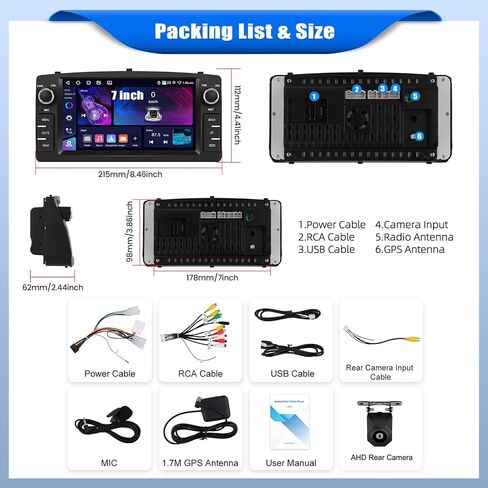[4+64G] Android 15 Car Radio Stereo for Toyota Corolla E120 E130 2000-2008 in Kuwait