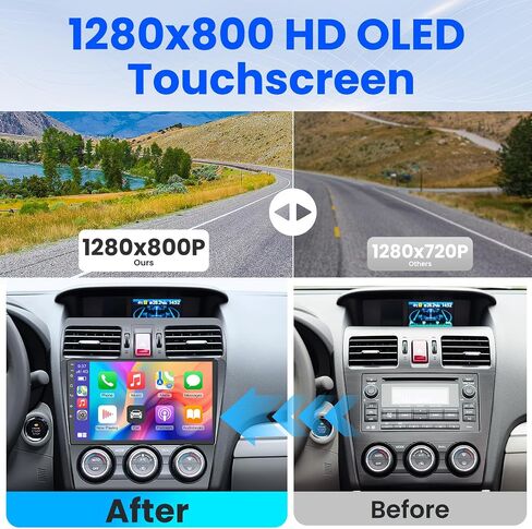 8Core Upgrade Car Radio for Subaru Forester WRX Impreza 2014-2015: 9 Inch HD Touchscreen Stereo with Wireless CarPlay Android Auto GPS Bluetooth Wi-Fi SWC FM RDS Backup Camera in Kuwait