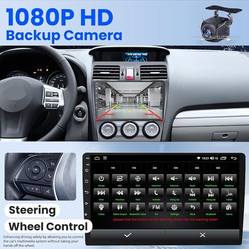 8Core Upgrade Car Radio for Subaru Forester WRX Impreza 2014-2015: 9 Inch HD Touchscreen Stereo with Wireless CarPlay Android Auto GPS Bluetooth Wi-Fi SWC FM RDS Backup Camera in Kuwait