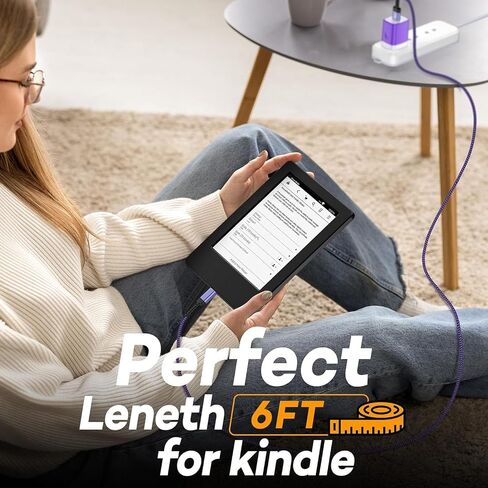 6FT Kindle Fire Tablet Charger Cord Replacement for Kindle Paperwhite 5th 6th 7th 10th 11th/12th Signature Edition Oasis 3 Voyage Scribe Colorsoft Keyboard Amazon Fire HDX 9 10Plus Kids Tablet Android in Saudi Arabia