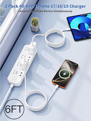 [Apple MFi Certified]60W USBC Charger Fast Charging,2Pack USBC Fast Charger in Kuwait