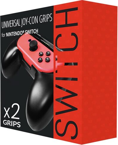 Orzly Grips compatible with Nintendo Switch Joy-Cons for Extra Comfort - TWIN PACK (1x RED & 1x BLUE) Universal Sided Grip Attachments for use with Nintendo Switch Joy-Cons in Kuwait