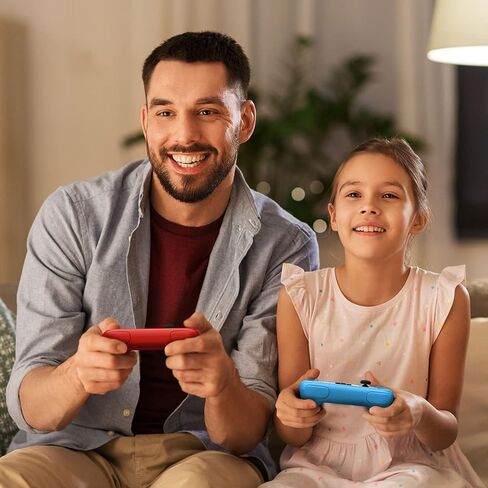 Orzly Grips compatible with Nintendo Switch Joy-Cons for Extra Comfort - TWIN PACK (1x RED & 1x BLUE) Universal Sided Grip Attachments for use with Nintendo Switch Joy-Cons in Kuwait