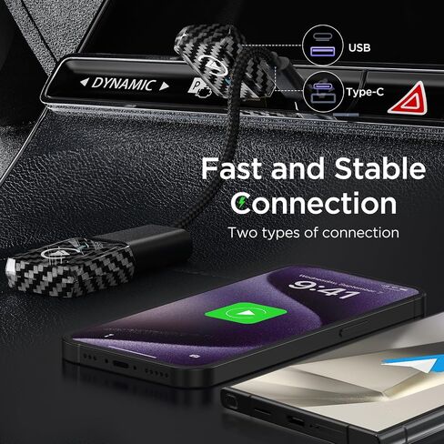 MSXTTLY 2in1 Wireless Carplay Adapter, Android Auto Wireless Adapter in Kuwait