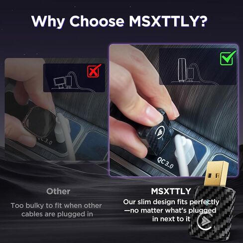 MSXTTLY 2in1 Wireless Carplay Adapter, Android Auto Wireless Adapter in Kuwait