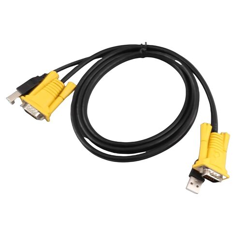 1.5M USB KVM Switch Cable Durable Multifunctional VGA Connector for PC and Computer Setup in Kuwait