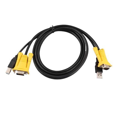 1.5M USB KVM Switch Cable Durable Multifunctional VGA Connector for PC and Computer Setup in Kuwait