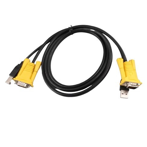 1.5M USB KVM Switch Cable Durable Multifunctional VGA Connector for PC and Computer Setup in Kuwait