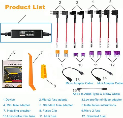 Hardwire Kit Multi-Interface Adaptation Type-C Micro USB Mini USB in Kuwait