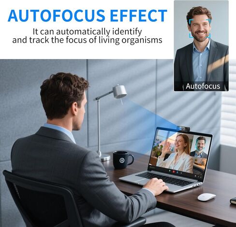 24MP 4K Ultra HD Web Camera with Microphone, USB Computer Camera for PC, Laptop, Mac, Plug and Play Desktop Web Cam for Streaming, Zoom, Teams, 4K Webcam with Auto Light Correction & Wide Angle in Kuwait