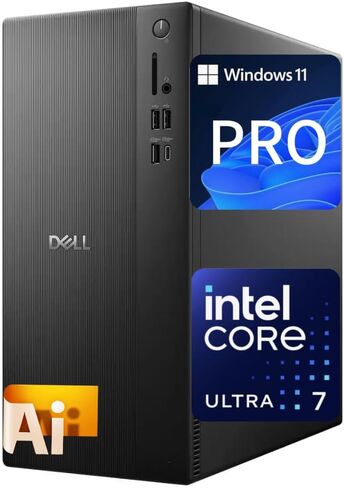 Dell Secure & Productive Business Tower Desktop, Intel 20-Core Ultra 7 265, 32GB DDR5 RAM, 1TB Storage(512GB SSD & 500GB External), HDMI, DP, Wi-Fi 6, RJ45, USB-C, Headset Jack, Windows 11 in Kuwait