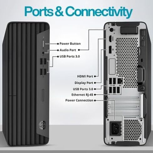 HP ProDesk G7 SFF Desktop Computer, Intel Processor, Dual 4K Display Support| 32GB RAM, 1TB Storage HDD & 128GB SSD| Wi-Fi| Bluetooth| HDMI| Wins 11 Pro| Keyboard & Mouse| Business & Personal Use in Kuwait
