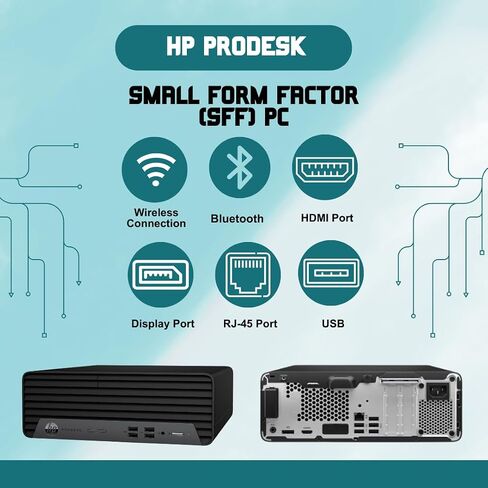 HP ProDesk G7 SFF Desktop Computer, Intel Processor, Dual 4K Display Support| 32GB RAM, 1TB Storage HDD & 128GB SSD| Wi-Fi| Bluetooth| HDMI| Wins 11 Pro| Keyboard & Mouse| Business & Personal Use in Kuwait