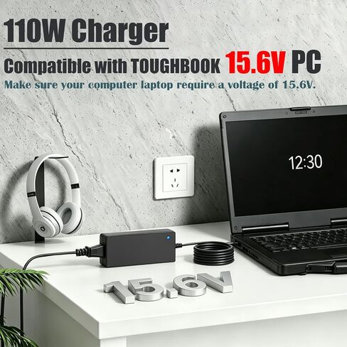 15.6V 110W Laptop Charger Compatible with Panasonic-Toughbook FZ-55 CF-33 in Kuwait