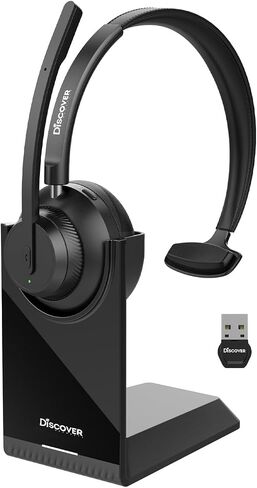 Discover Boomstick – Wireless Bluetooth Headset with Microphone | Bluetooth 5.1 USB Dongle Headset for Softphone, Computer, Laptop, Mobile Phone, and Tablet (Single Speaker) in Kuwait