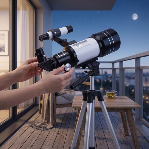 ASHATA 70mm Aperture Telescope for Kids Adults, 300mm Refractor with Tripod in Kuwait