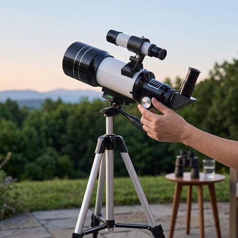 ASHATA 70mm Aperture Telescope for Kids Adults, 300mm Refractor with Tripod in Kuwait