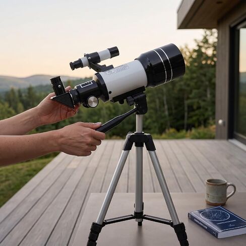 ASHATA 70mm Aperture Telescope for Kids Adults, 300mm Refractor with Tripod in Kuwait