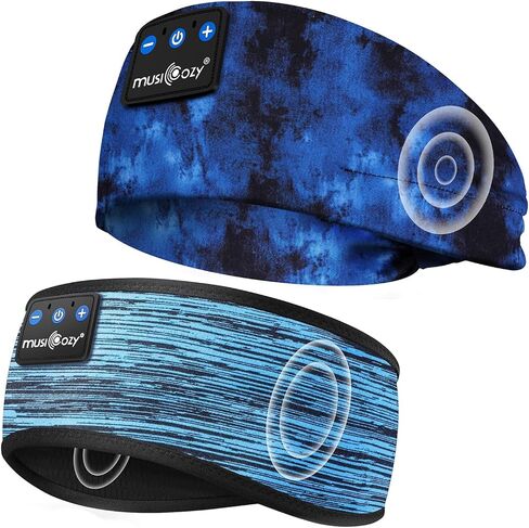 MUSICOZY Sleep Headphones Bluetooth 5.4 Headband, Sports Wireless Earphones Sweat Resistant Earbuds Sleeping Headphone with Ultra-Thin HD Stereo Speaker for Workout Running Cool Gadgets Unique Gifts in Kuwait