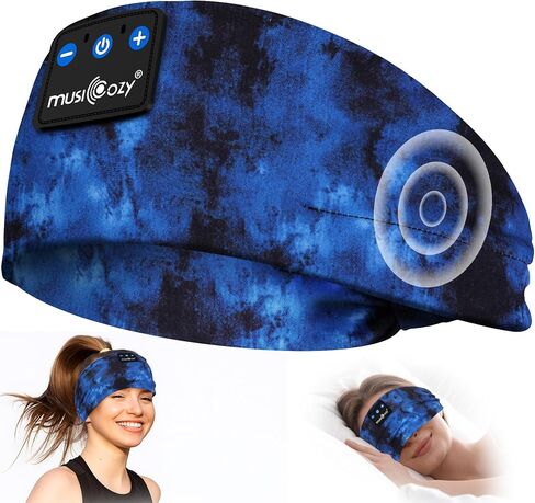 MUSICOZY Sleep Headphones Bluetooth 5.4 Headband, Sports Wireless Earphones Sweat Resistant Earbuds Sleeping Headphone with Ultra-Thin HD Stereo Speaker for Workout Running Cool Gadgets Unique Gifts in Kuwait