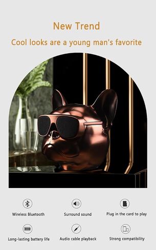 Bulldog Bluetooth Portable Speaker, Stereo Sound for Travel Camping Home in Kuwait