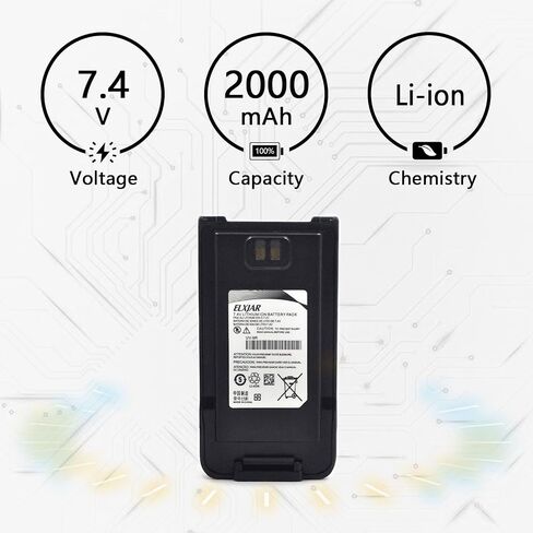 (2-Pack) 7.4V 2000mAh Battery for Baofeng UV-9R, UV-9R Plus in Kuwait