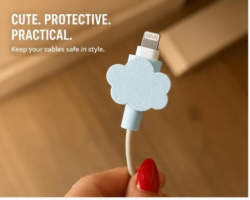 Cloud Cable Protector – 3D Printed Plastic Universal Cord Guard for Charging Cables, USB Leads and Desk Cable Organisation in Saudi Arabia