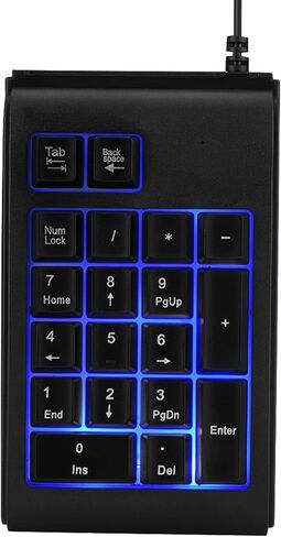 Mini Respiratory Lights 3 Colours Numeric Keypad for Plug and Play Mechanical Touch Feeling 19 Keys USB Numeric Keypad in Saudi Arabia